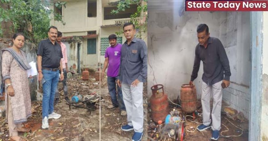 भोपाल: रिहायशी इलाके में अवैध गैस रिफिलिंग यूनिट पर जिला आपूर्ति विभाग का छापा, घरेलू सिलेंडर और मोटर जब्त
