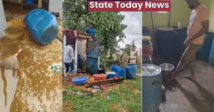 गुलगांव में अवैध शराब फैक्ट्री का पर्दाफाश, 60 लाख से अधिक का माल जब्त